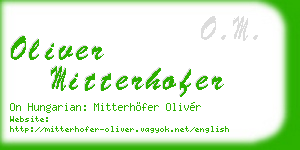 oliver mitterhofer business card
